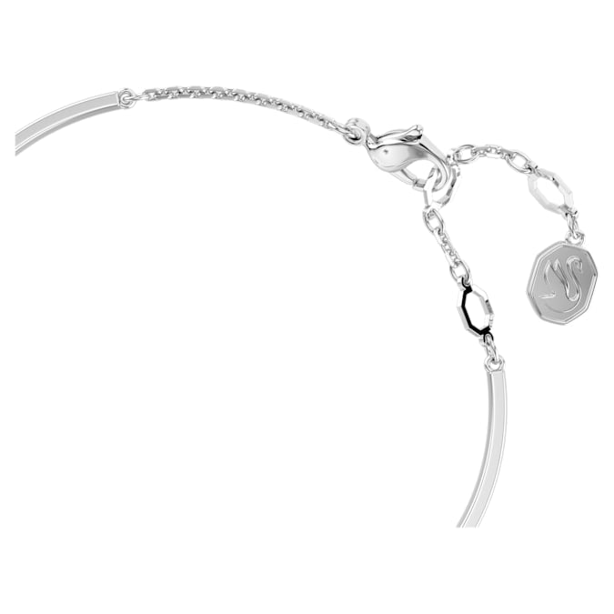 Hyperbola bangle Heart, White, Rhodium plated Shukha Online Store