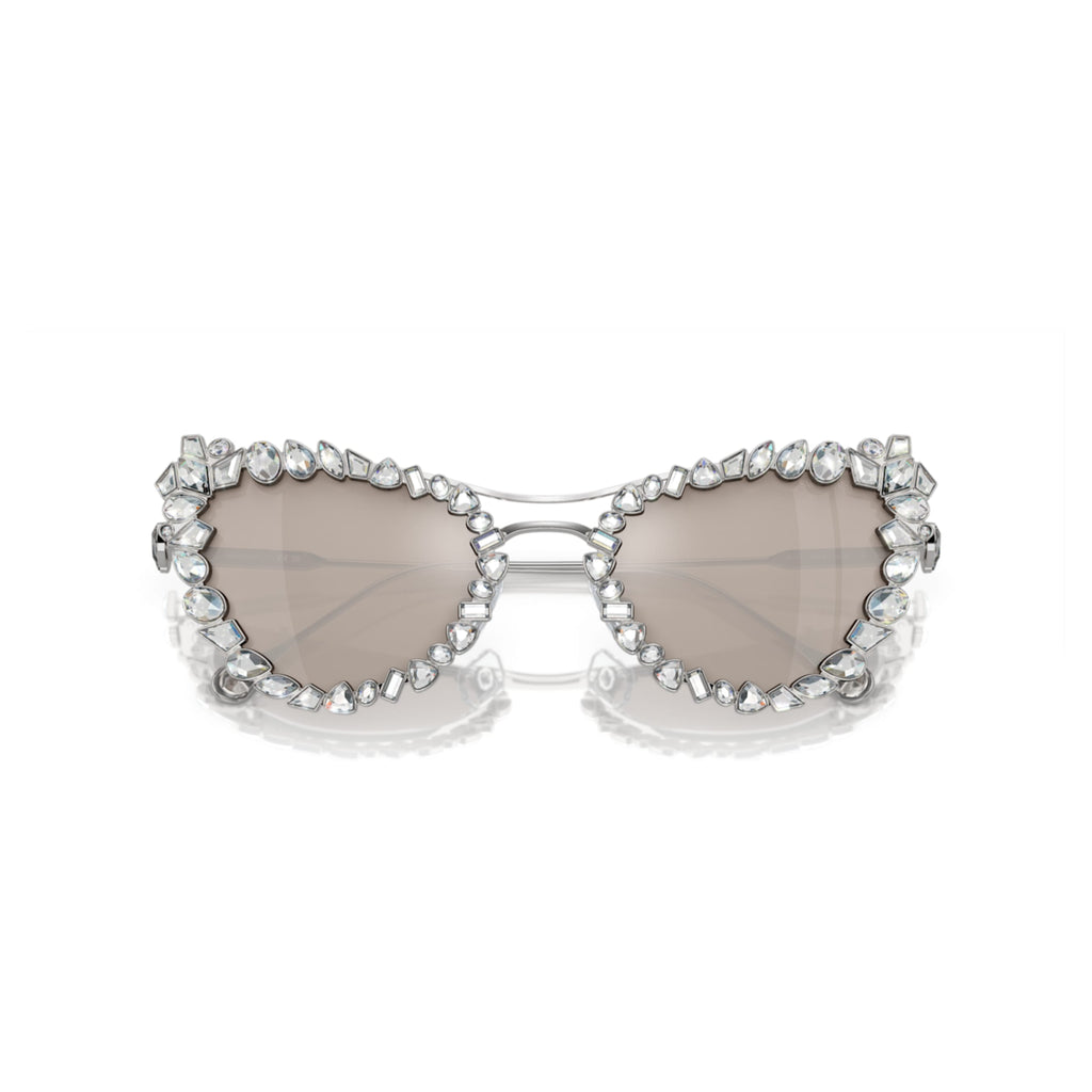 2 in 1 clip-on sunglasses Statement, Cat-eye shape, SK7011, White - Shukha Online Store