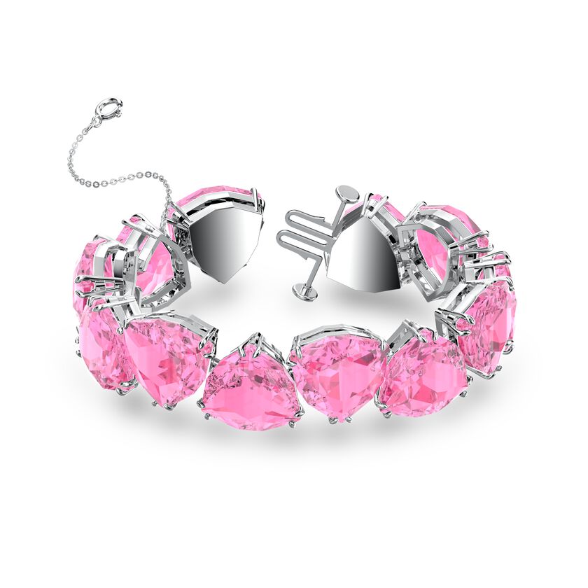 Millenia bracelet Triangle cut crystals, Pink, Rhodium plated - Shukha Online Store
