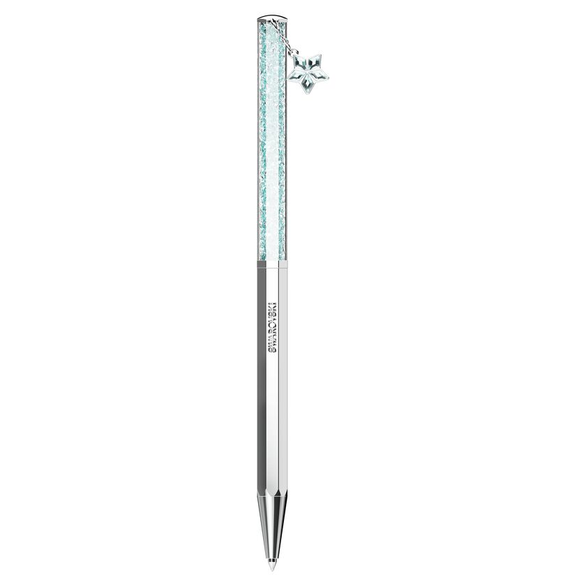 Crystalline ballpoint pen Star, Blue, Chrome plated - Shukha Online Store