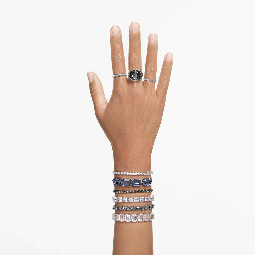 Millenia bracelet Octagon cut, Blue, Ruthenium plated - Shukha Online Store