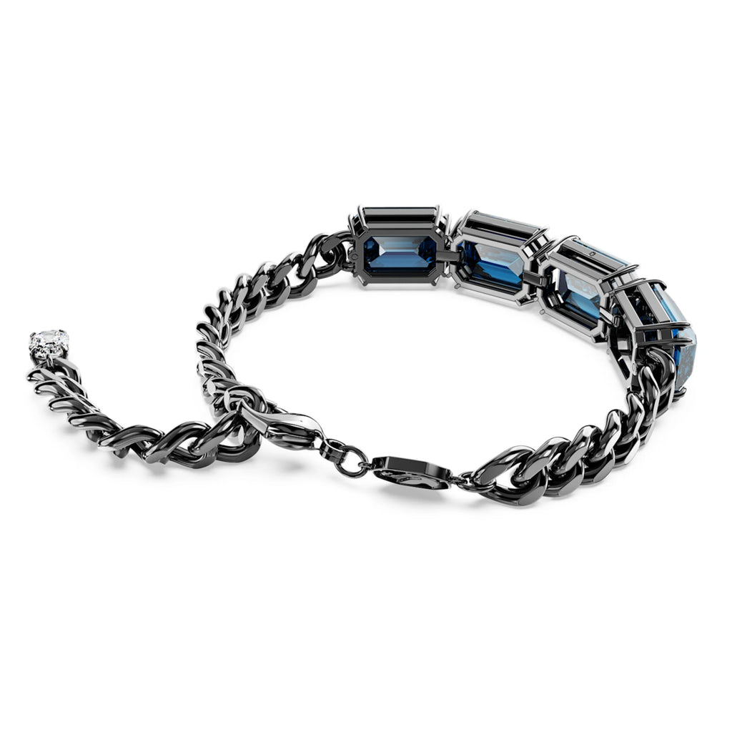 Millenia bracelet Octagon cut, Blue, Ruthenium plated - Shukha Online Store
