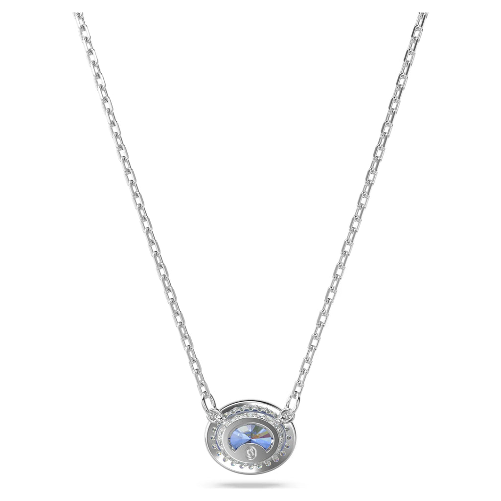 Constella necklace Oval cut, Blue, Rhodium plated - Shukha Online Store