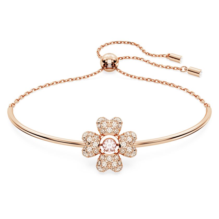 Idyllia bracelet Clover, White, Rose gold-tone plated - Shukha Online Store