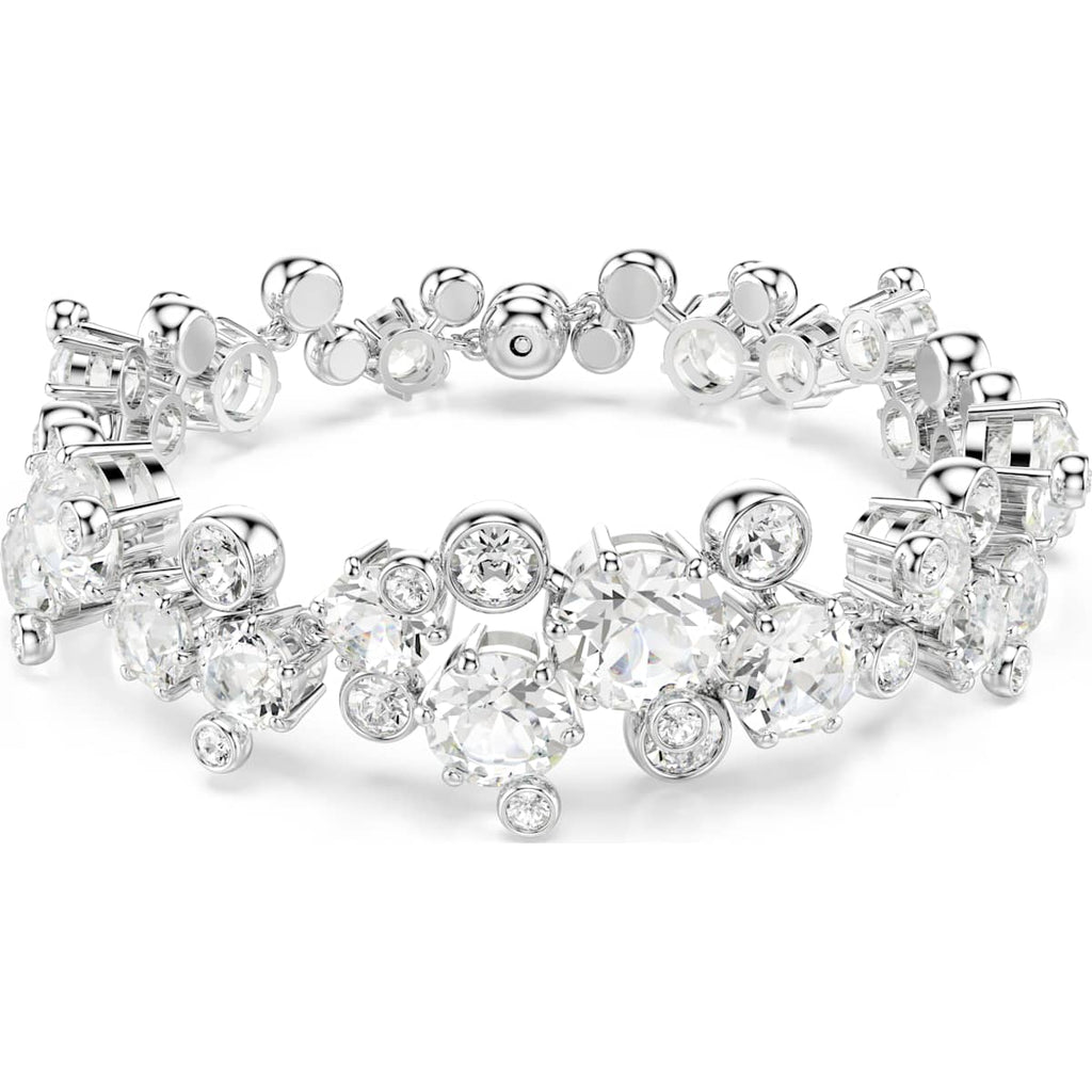 Constella bracelet, Mixed cuts, White, Rhodium plated - Shukha Online Store
