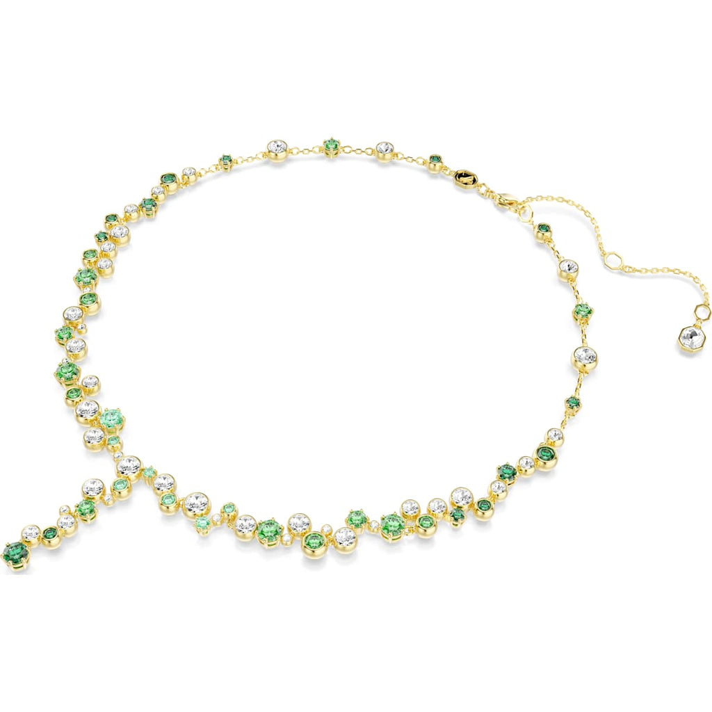 Constella Y necklace, Mixed cuts, Green, Gold-tone plated - Shukha Online Store