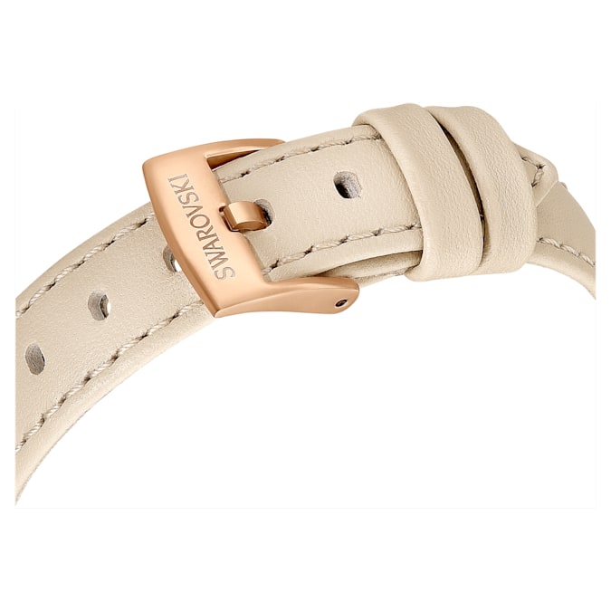 Certa watch Swiss Made, Leather strap, Beige, Rose gold-tone finish - Shukha Online Store