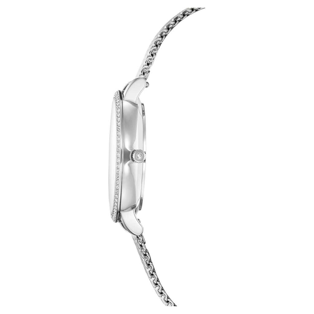 Clarica watch Swiss Made, Metal bracelet, Silver tone, Stainless steel ...