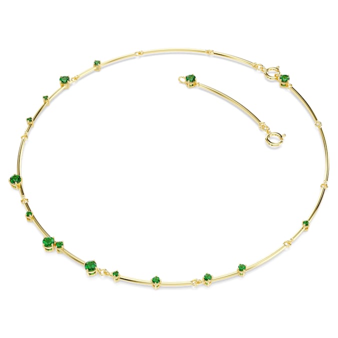 Constella necklace Mixed round cuts, Green, Gold-tone plated - Shukha Online Store