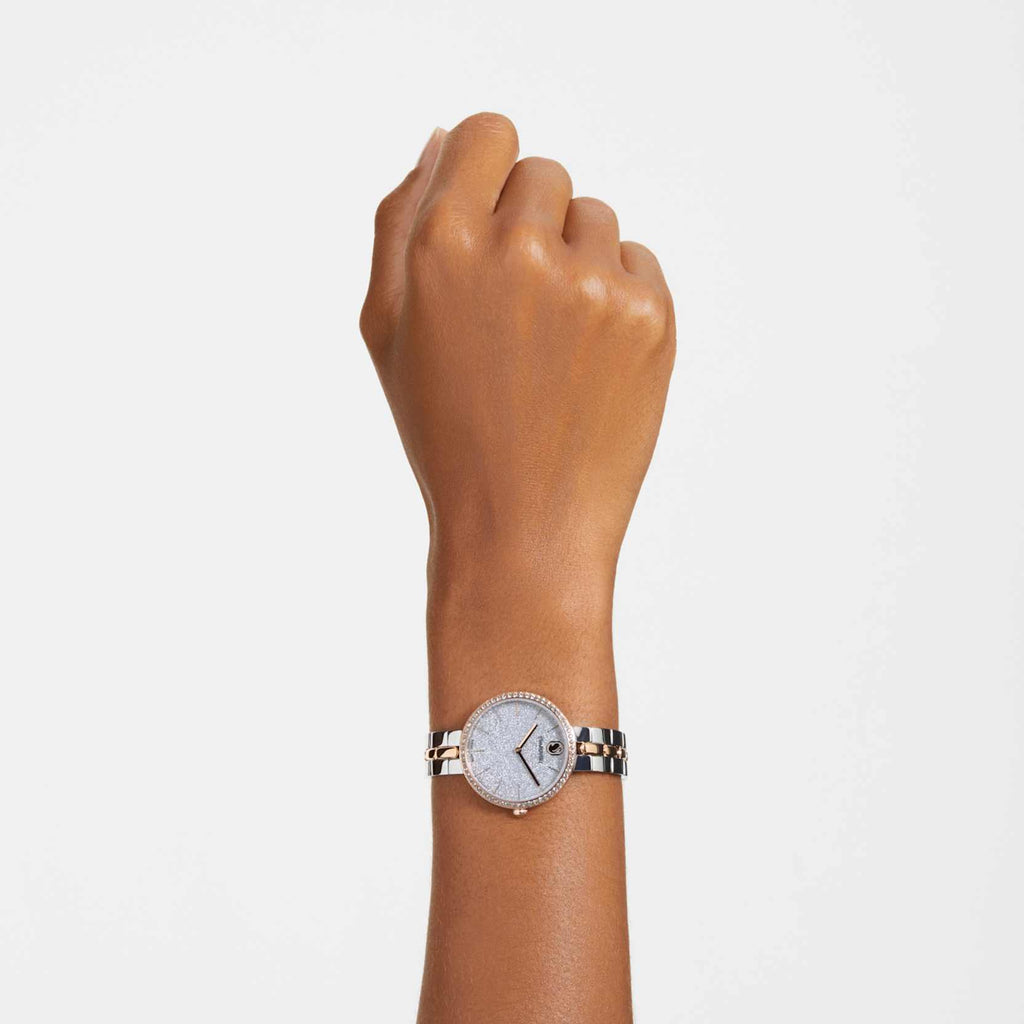 Cosmopolitan watch Swiss Made, Metal bracelet, Silver tone, Mixed meta