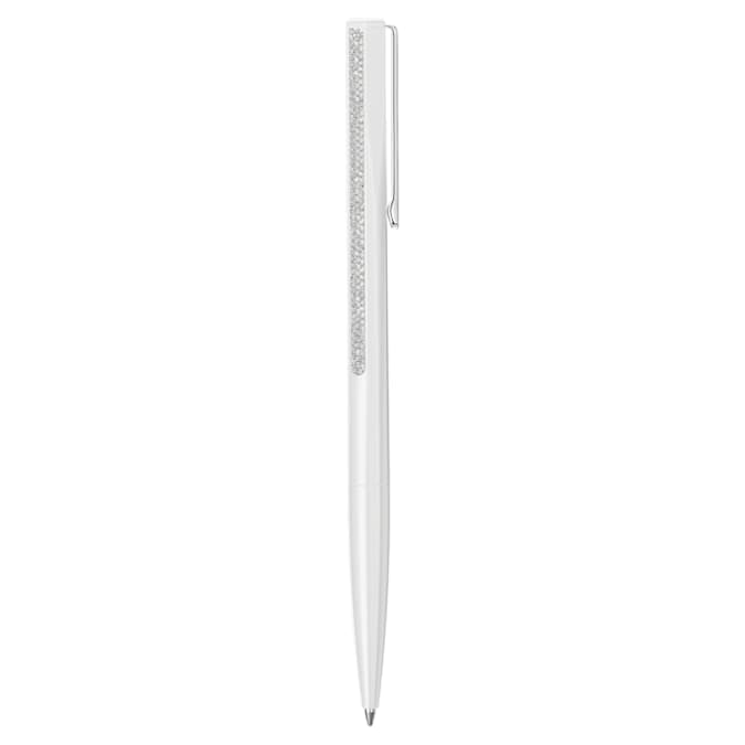 Crystal Shimmer ballpoint pen White lacquered, Chrome plated - Shukha Online Store