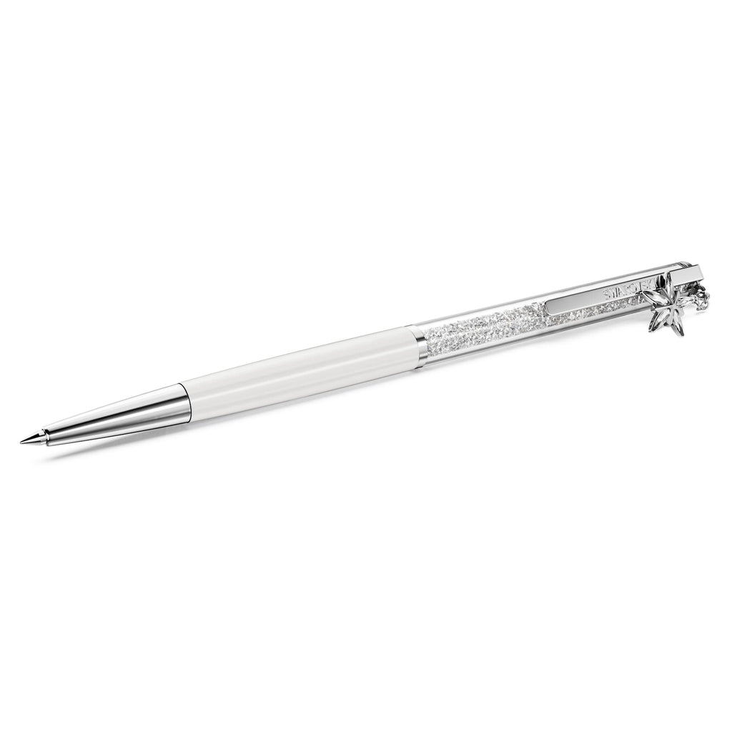 Crystalline ballpoint pen White, White lacquered, Chrome plated - Shukha Online Store