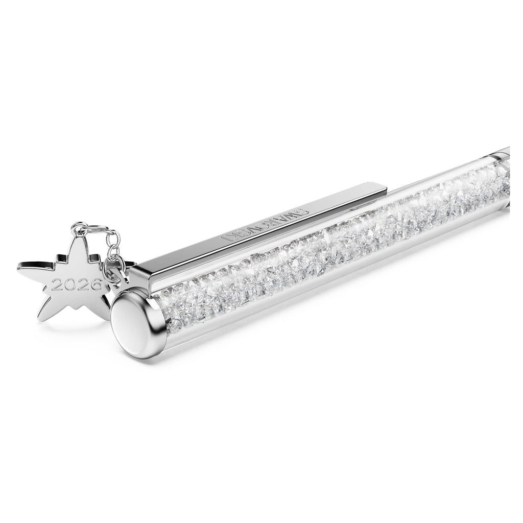 Crystalline ballpoint pen White, White lacquered, Chrome plated - Shukha Online Store