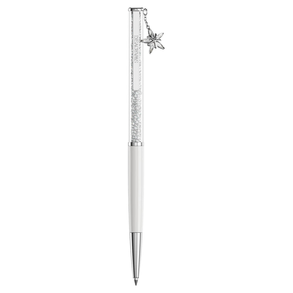 Crystalline ballpoint pen White, White lacquered, Chrome plated - Shukha Online Store