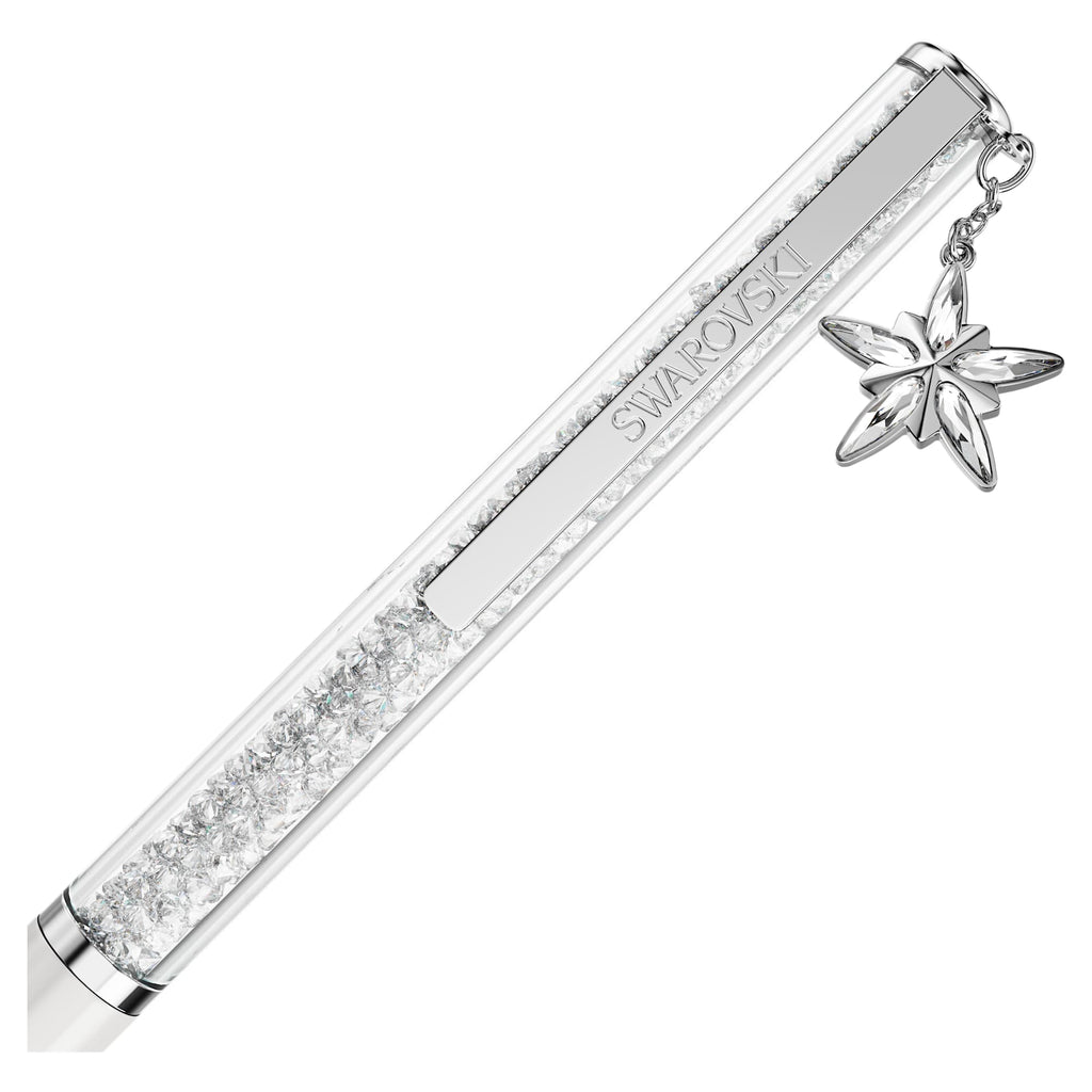 Crystalline ballpoint pen White, White lacquered, Chrome plated - Shukha Online Store
