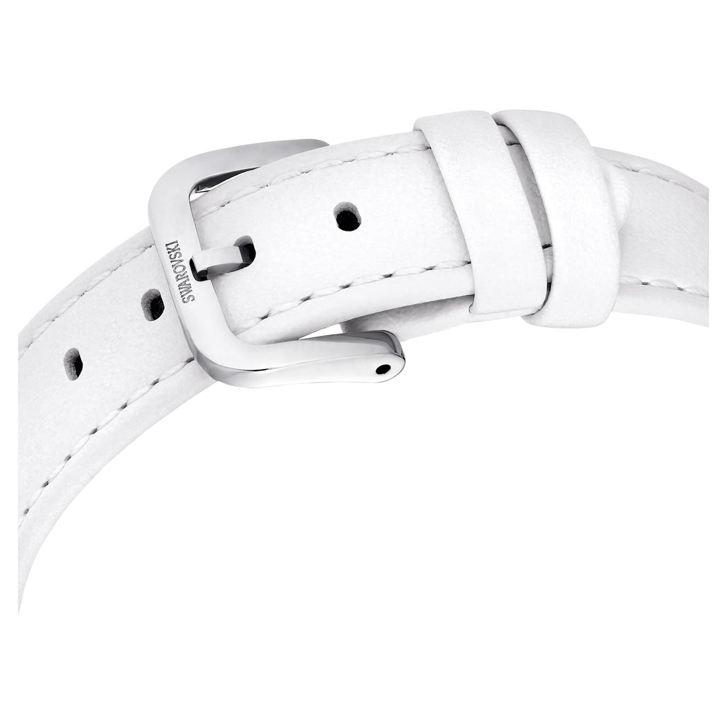 Crystalline Lustre watch Swiss Made, Leather strap, White, Stainless steel - Shukha Online Store