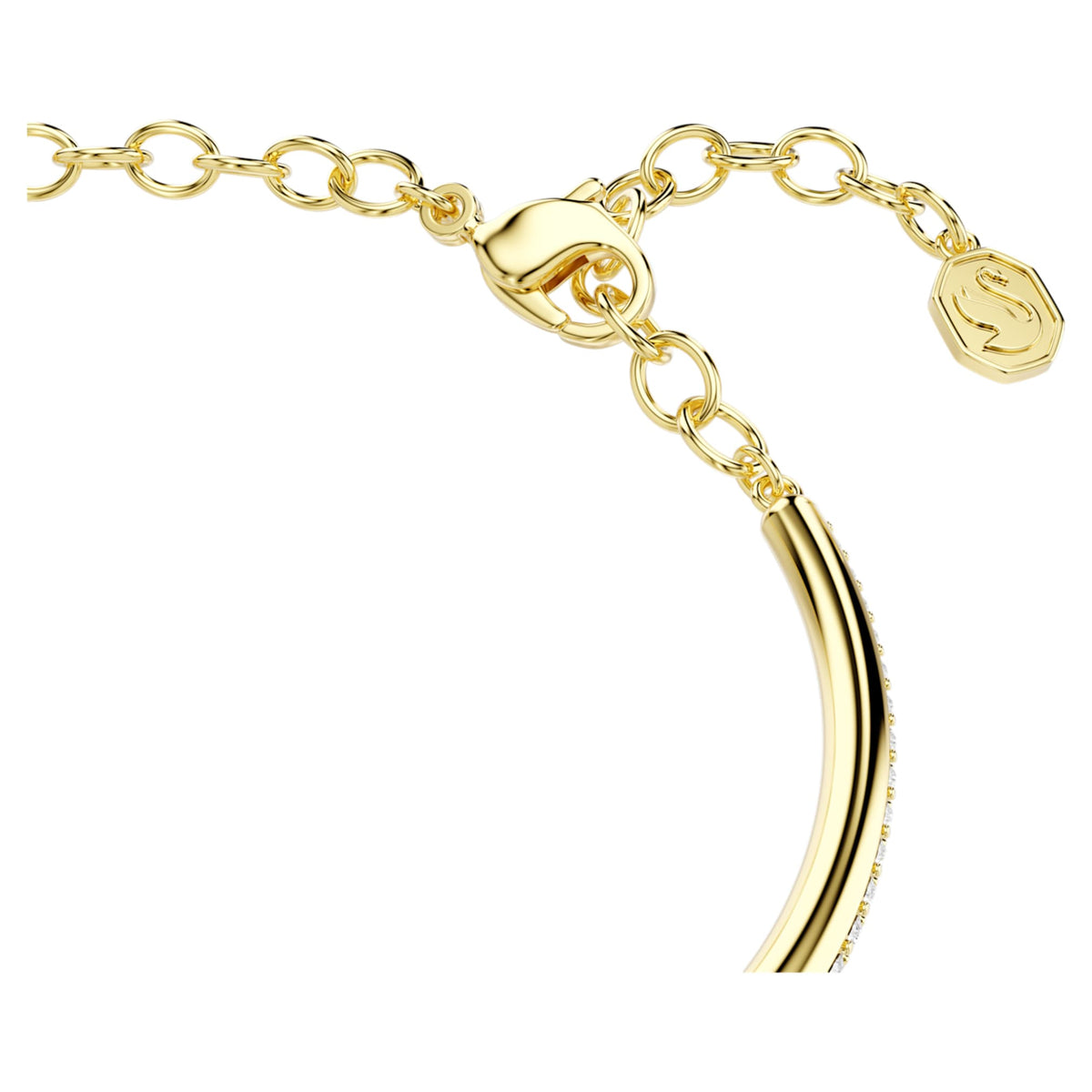 Dextera bangle Round cut, White, Gold-tone plated | Shukha Online Store