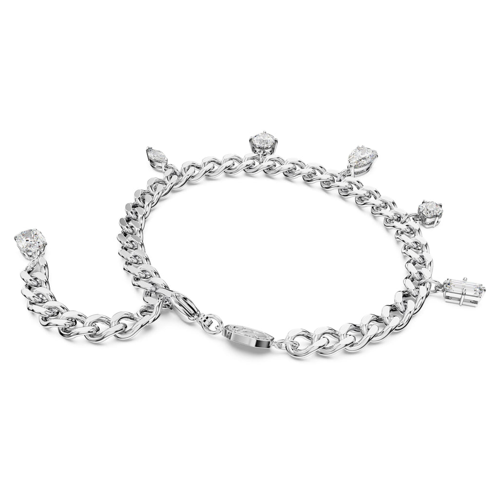 Dextera bracelet Mixed cuts, White, Rhodium plated - Shukha Online Store