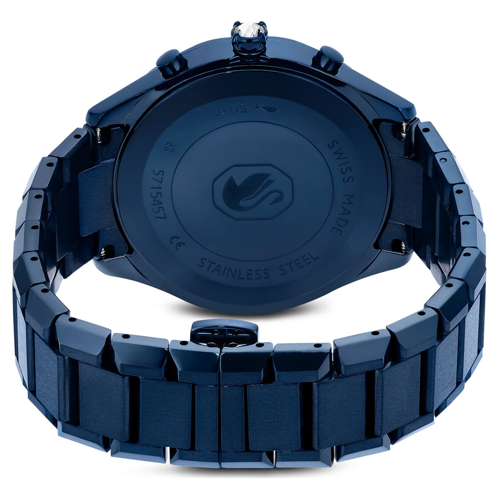 Dextera chrono watch 39mm, Swiss Made, Metal bracelet, Blue, Blue finish - Shukha Online Store