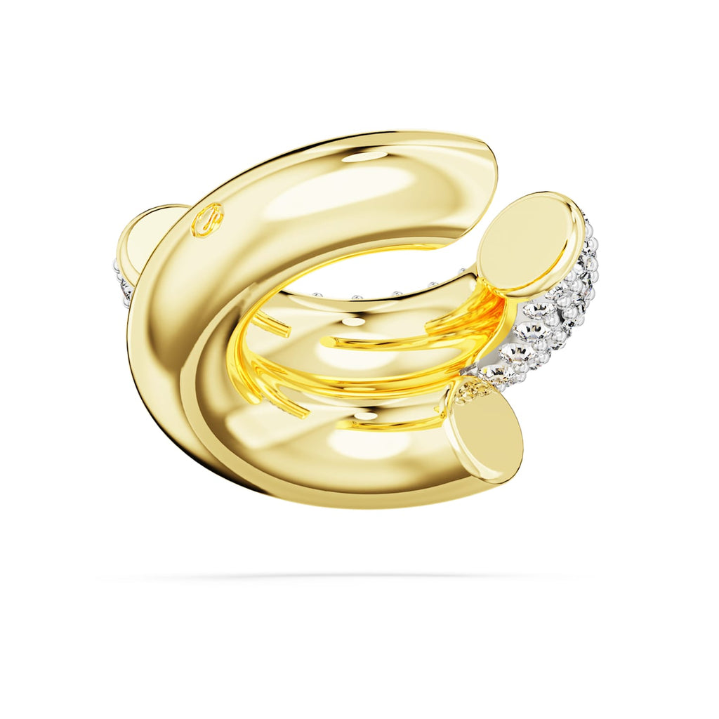 Dextera ear cuff White, Gold-tone plated - Shukha Online Store
