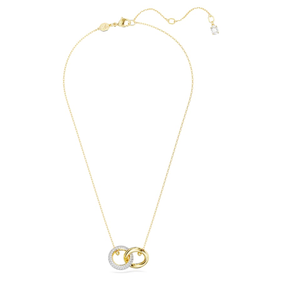 Dextera pendant Interlocking loop, White, Gold-tone plated - Shukha Online Store