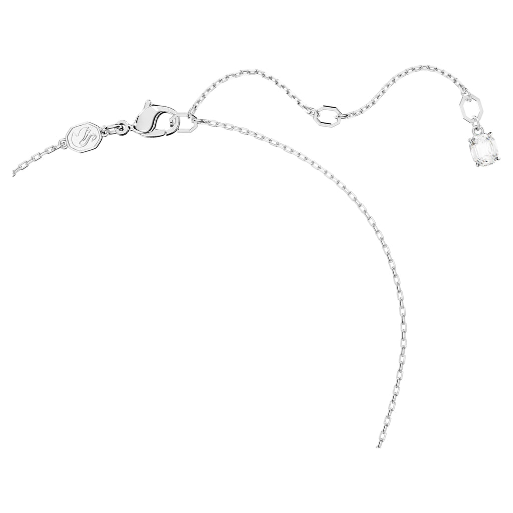 Dextera pendant Interlocking loop, White, Rhodium plated - Shukha Online Store