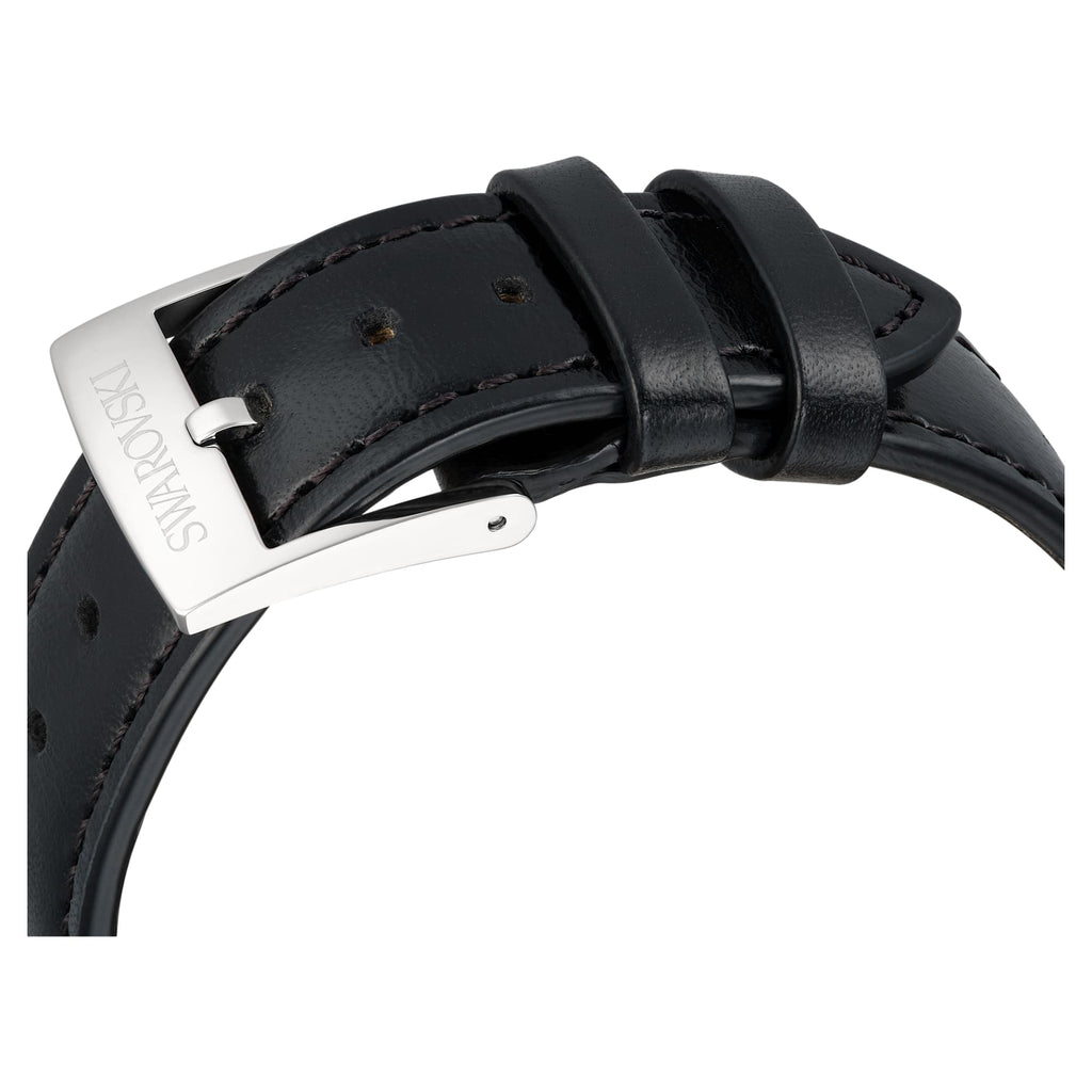 Dextera tachymetre watch Swiss Made, Leather strap, Silver tone, Stainless steel - Shukha Online Store