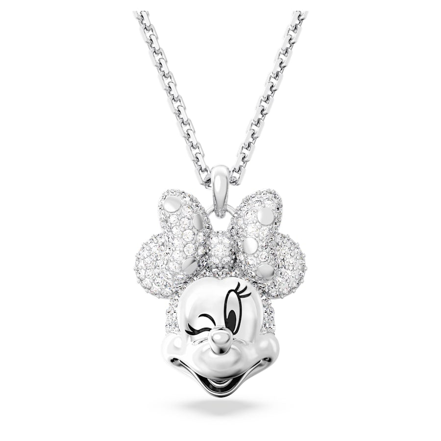 Disney Minnie Mouse pendant White, Rhodium plated - Shukha Online Store