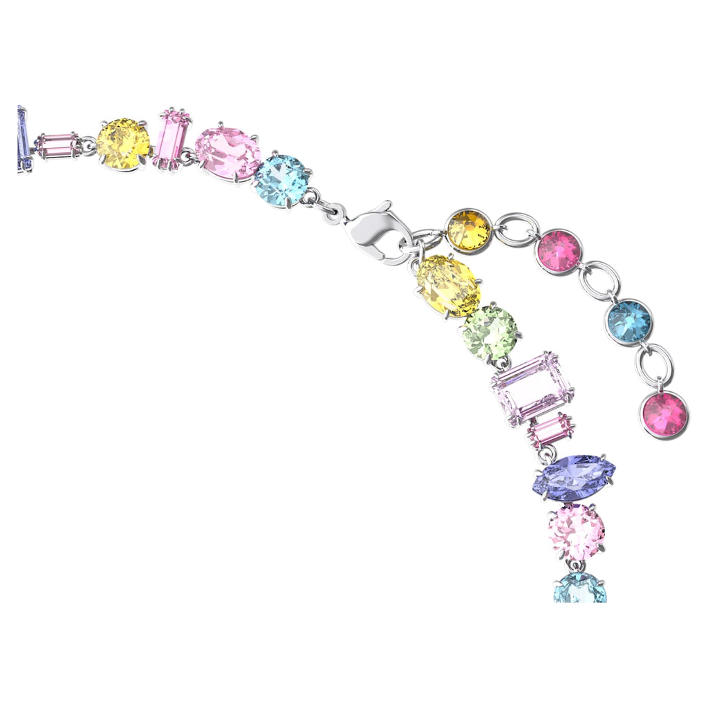 Gema necklace Mixed cuts, Multicolored, Rhodium plated - Shukha Online Store