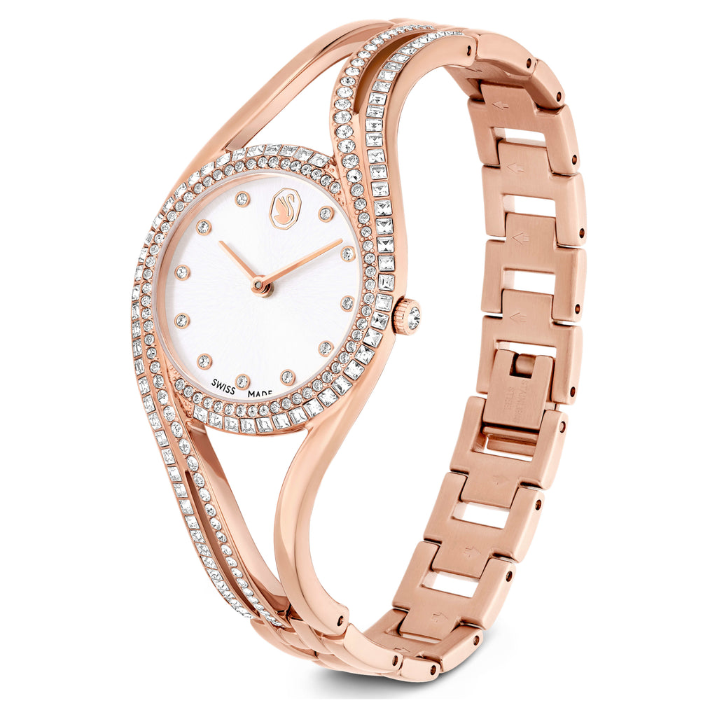 Hyperbola bangle watch Swiss Made, Metal bracelet, Rose gold tone, Rose gold-tone finish - Shukha Online Store