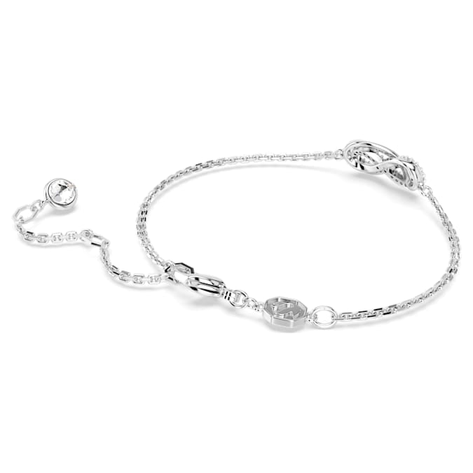 Hyperbola bracelet Infinity, White, Rhodium plated - Shukha Online Store