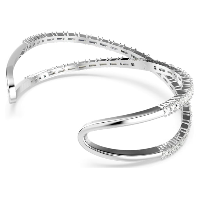 Hyperbola cuff Infinity, White, Rhodium plated - Shukha Online Store