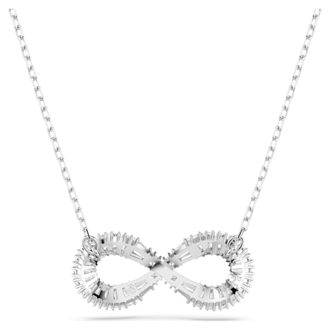 Hyperbola pendant Infinity, White, Rhodium plated - Shukha Online Store