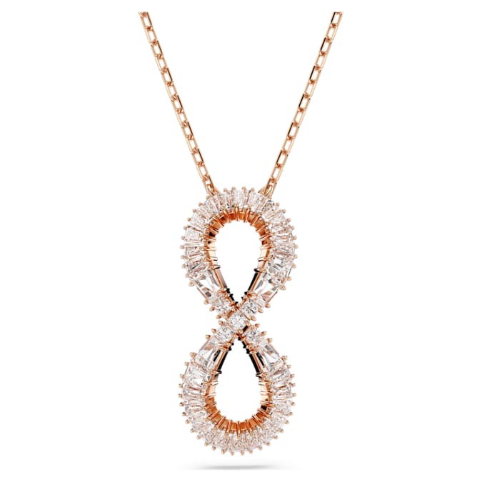 Hyperbola pendant Infinity, White, Rose gold-tone plated - Shukha Online Store