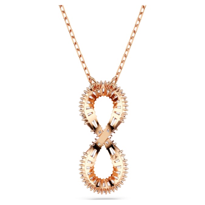 Hyperbola pendant Infinity, White, Rose gold-tone plated - Shukha Online Store