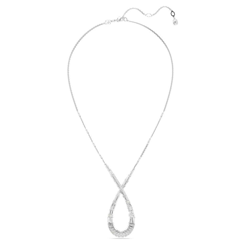 Hyperbola pendant Mixed cuts, Infinity, White, Rhodium plated - Shukha Online Store
