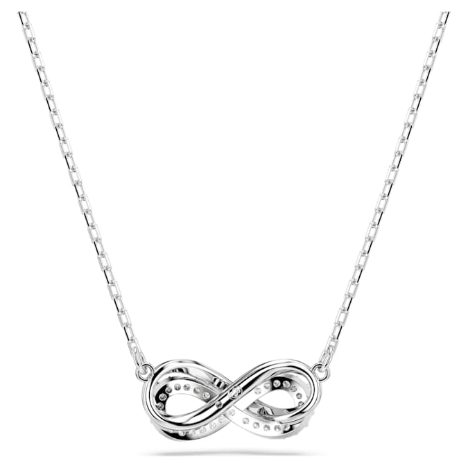 Hyperbola pendant Pavé, Infinity, White, Rhodium plated - Shukha Online Store