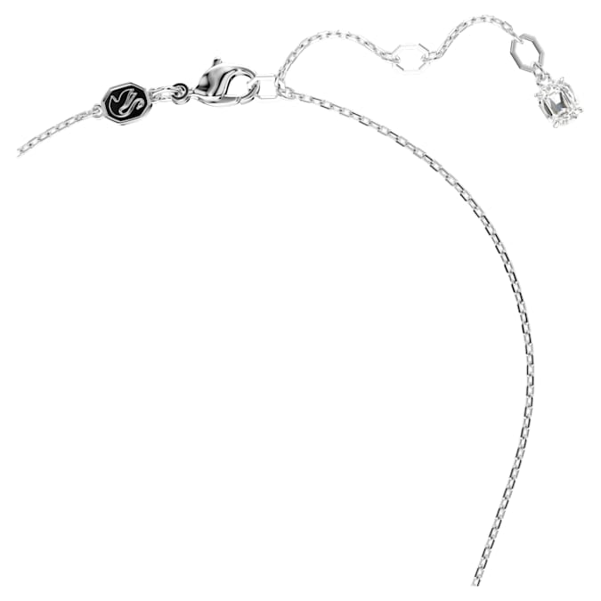 Hyperbola set Heart, White, Rhodium plated - Shukha Online Store