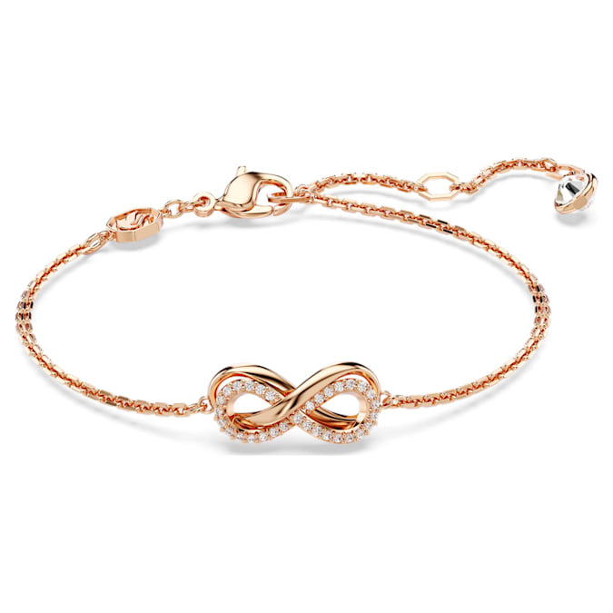 Hyperbola set Infinity, White, Rose gold-tone plated - Shukha Online Store