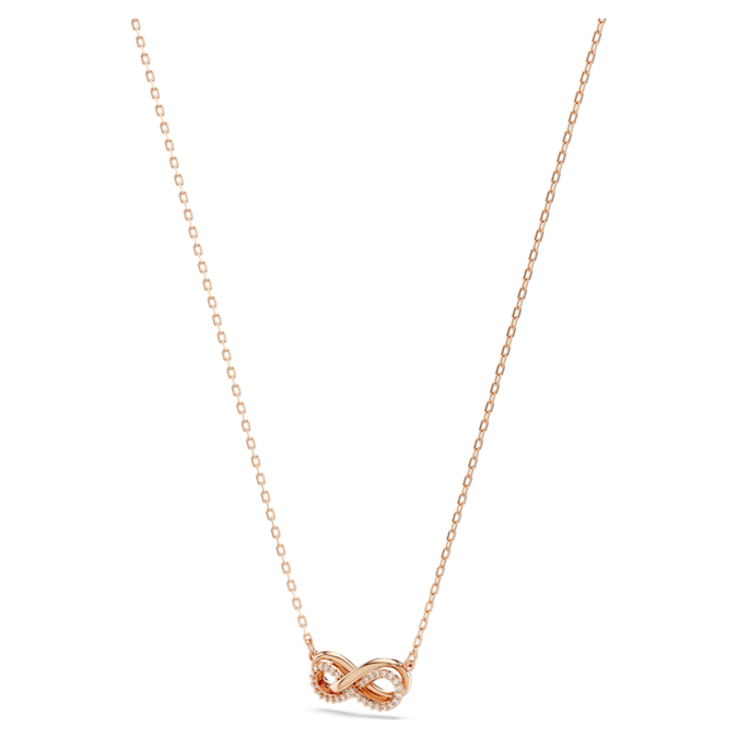 Hyperbola set Infinity, White, Rose gold-tone plated - Shukha Online Store