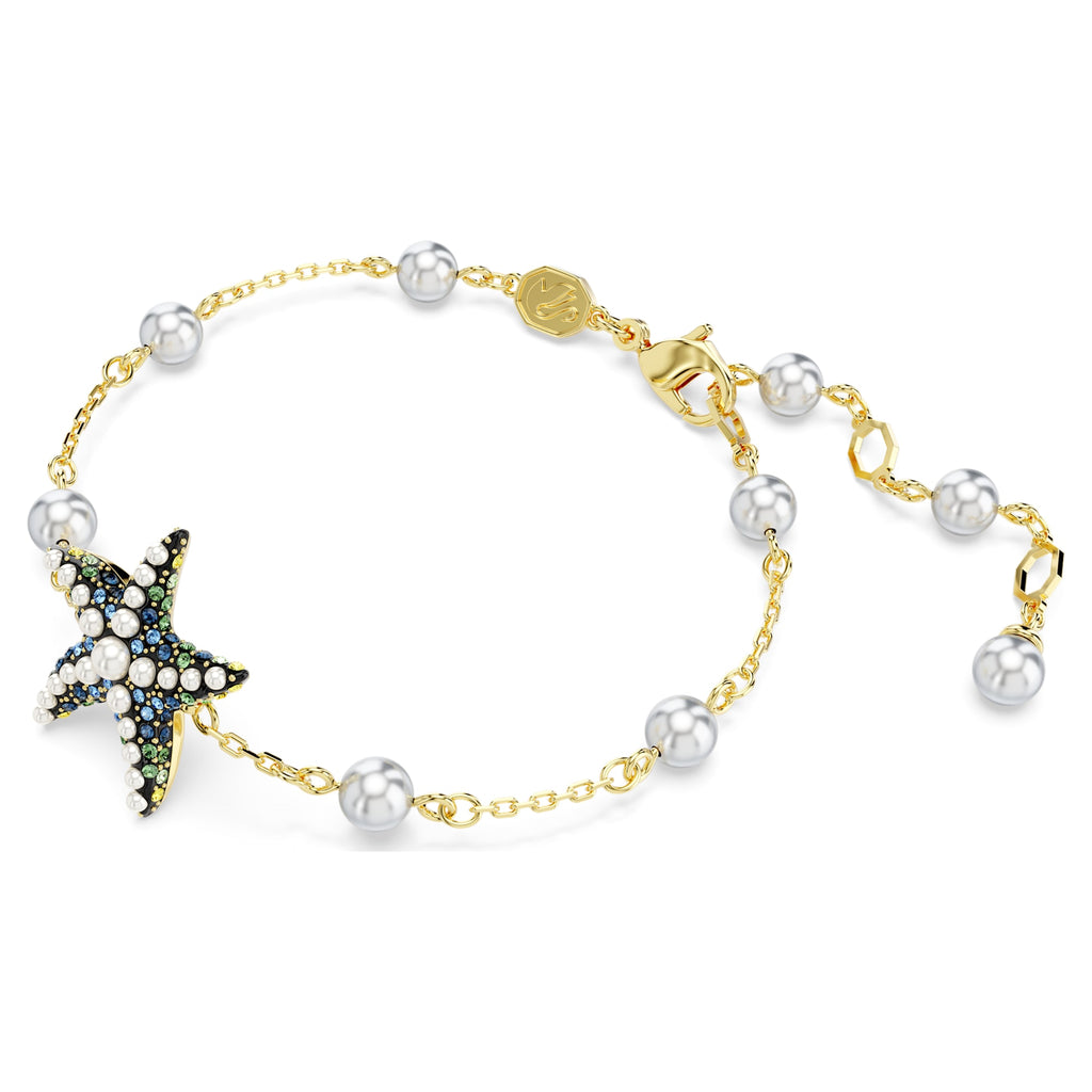 Idyllia bracelet Crystal pearls, Starfish, Multicolored, Gold-tone plated - Shukha Online Store