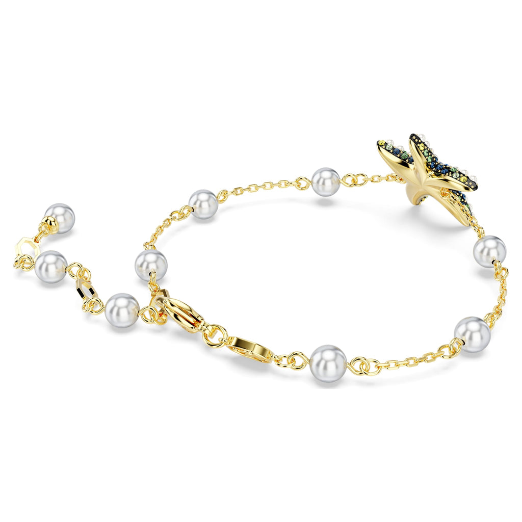 Idyllia bracelet Crystal pearls, Starfish, Multicolored, Gold-tone plated - Shukha Online Store