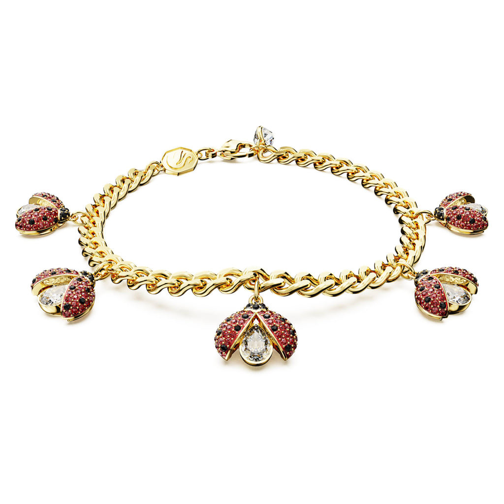 Idyllia bracelet Ladybug, Red, Gold-tone plated - Shukha Online Store