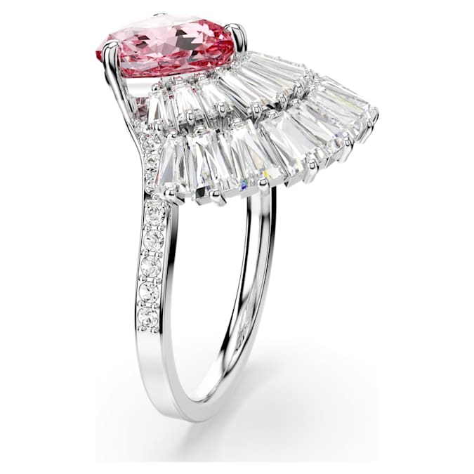 Idyllia cocktail ring Mixed cuts, Shell, Pink, Rhodium plated - Shukha Online Store
