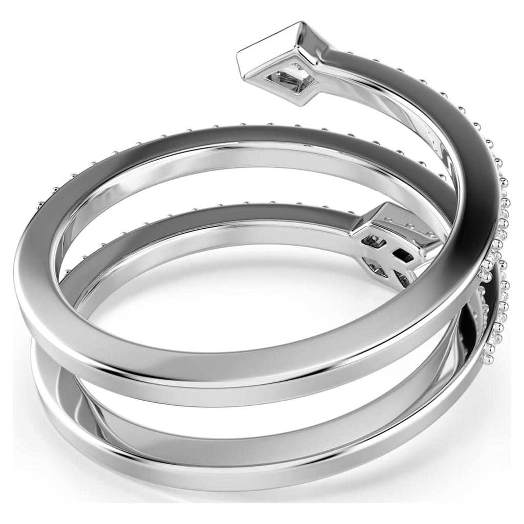 Idyllia motif ring Mixed cuts, Arrow, White, Rhodium plated | Shukha ...