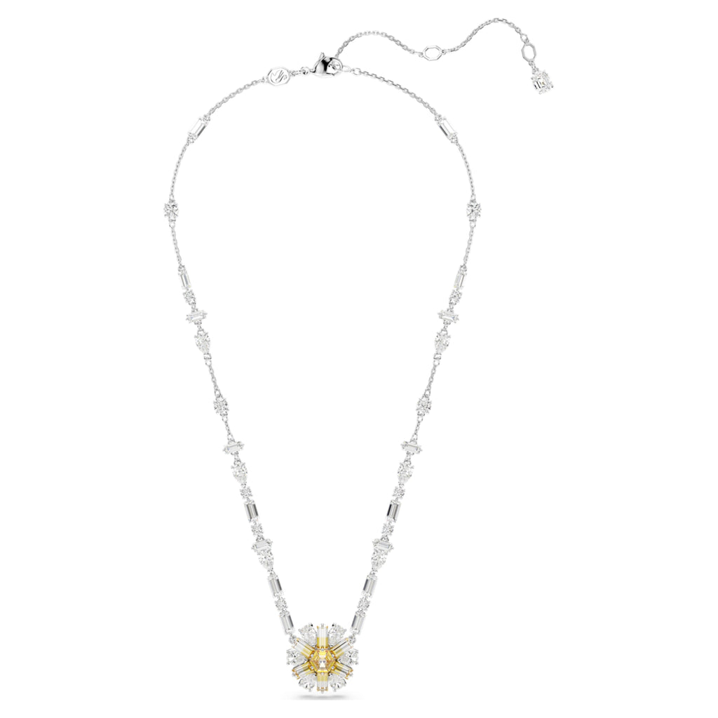 Idyllia necklace Flower, Yellow, Rhodium plated - Shukha Online Store