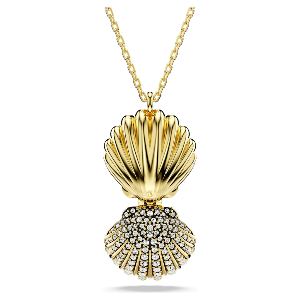 Idyllia pendant Crystal pearl, Shell, White, Gold-tone plated - Shukha Online Store