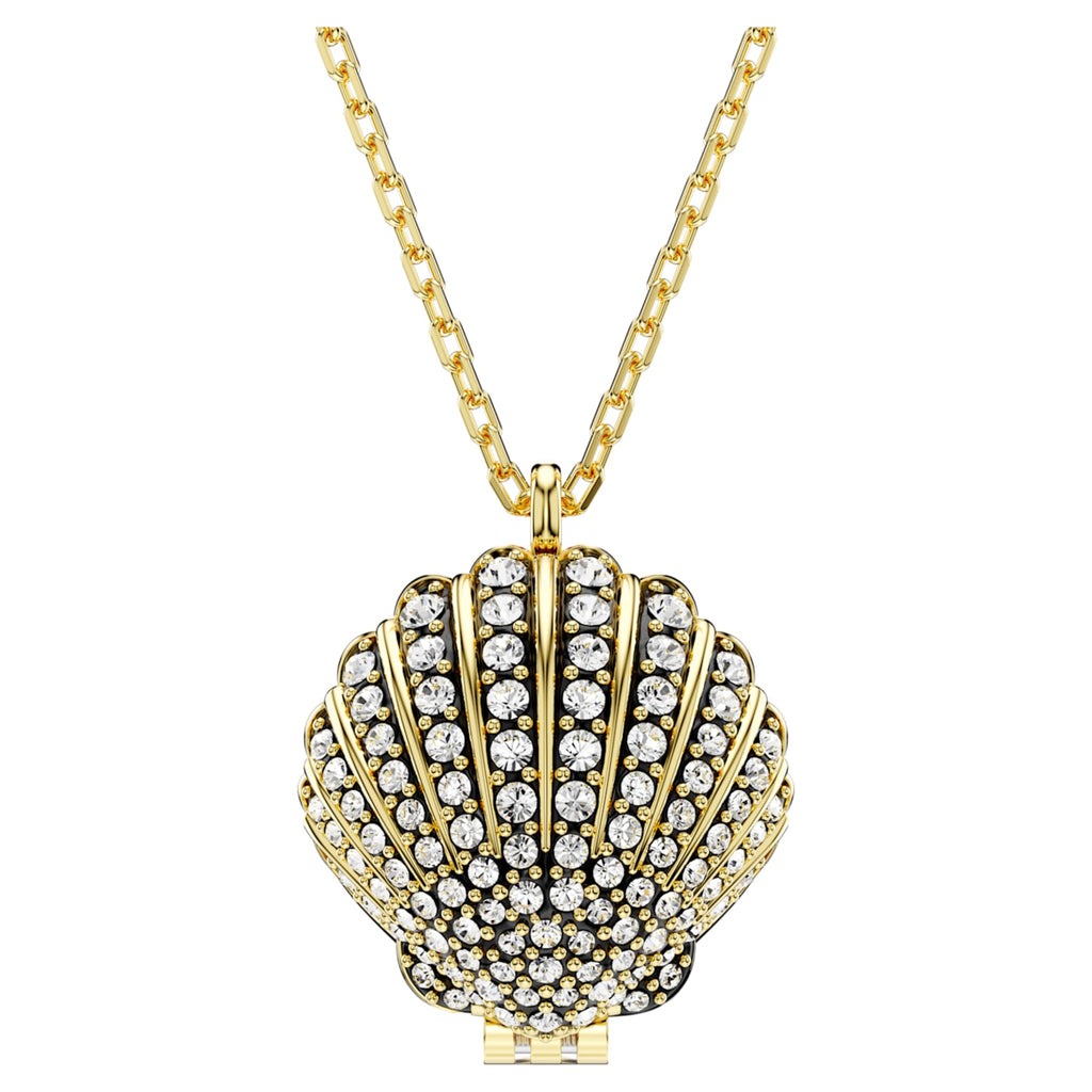 Idyllia pendant Crystal pearl, Shell, White, Gold-tone plated - Shukha Online Store