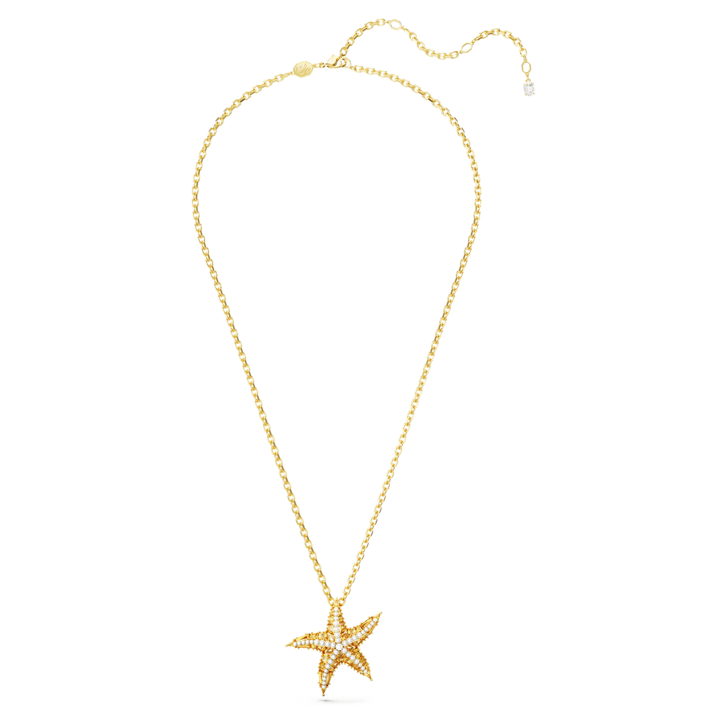 Idyllia pendant Crystal pearls, Starfish, Gold tone, Gold-tone plated - Shukha Online Store