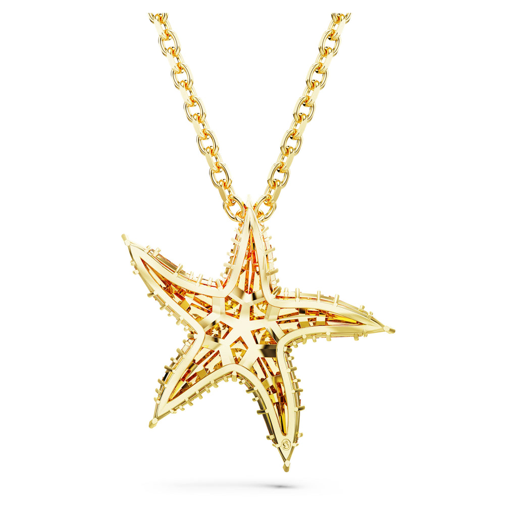 Idyllia pendant Crystal pearls, Starfish, Gold tone, Gold-tone plated - Shukha Online Store